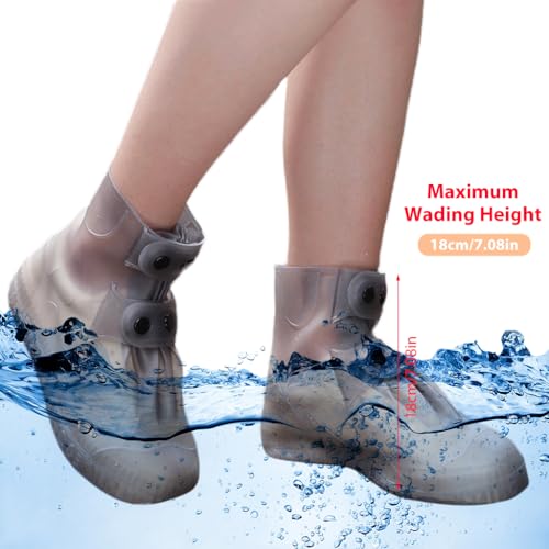 PALAY® Silicone Shoe Covers for Kids Men Women with Double-Breasted Anti-Slip Waterproof TPE Sole Wear-resistant Reusable for Rainy Season Size 10.5-11.5 3 PCS PALAY® Silicone Shoe Covers for Kids Men Women with Double-Breasted Anti-Slip Waterproof TPE Sole Wear-resistant Reusable for Rainy Season Size 10.5-11.5 3 PCS
